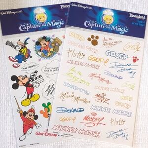 Disney Capture the Magic Stickers - Autographs & Characters